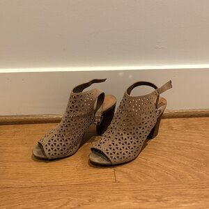 Madden Girl Tan Peep-Toe Women's Shoes